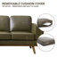 Canapé modulaire en L convertible en similicuir-1707200526