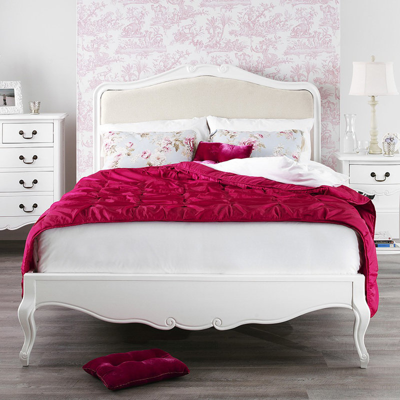 Lemaire Upholstered Bed, Kingsize (5'), Antique White