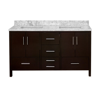 Ensemble de meuble-lavabo double 60 po Kiara