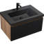 Meuble-lavabo flottant mural Tona CRUIS avec rangement surdimensionné et meuble-lavabo minimaliste intégré en résine-1901223537