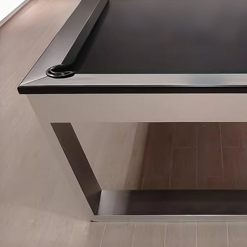 Minimalist Solid Wood 9'Pool Table, 33.07" H x 111.42" W x 60.63" D