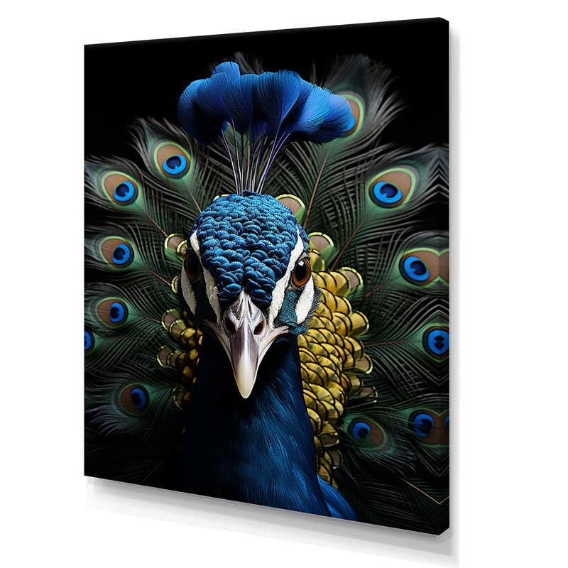 Mystical Peacock Gaze II sur impression sur toile, Toile tendue, H 44 po x l 34 po x P 1,5 po