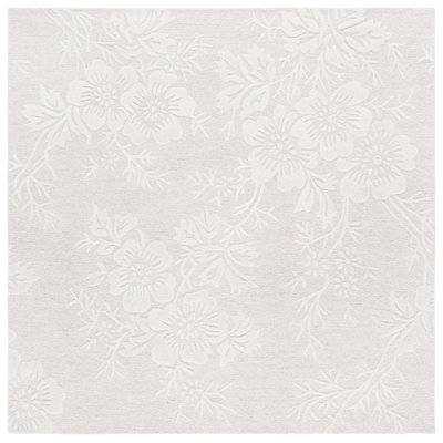 Emko 151 Hand Tufted Wool/Cotton/Viscose Floral Indoor Use Only Rug in Ivory