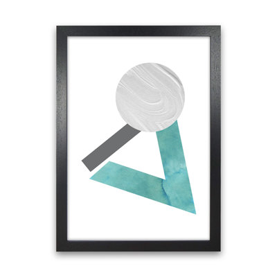 Marble Teal And Silver 3 by Pixy Paper - Print