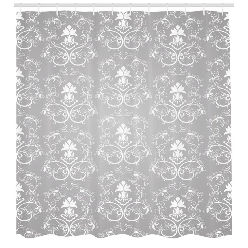 Ensemble de rideau de douche + crochets, H 75 po x l 69 po