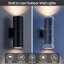 Appliques murales d'extérieur murales noires de haut en bas matte (base E26, ampoule non incluse)-577240602-577240603