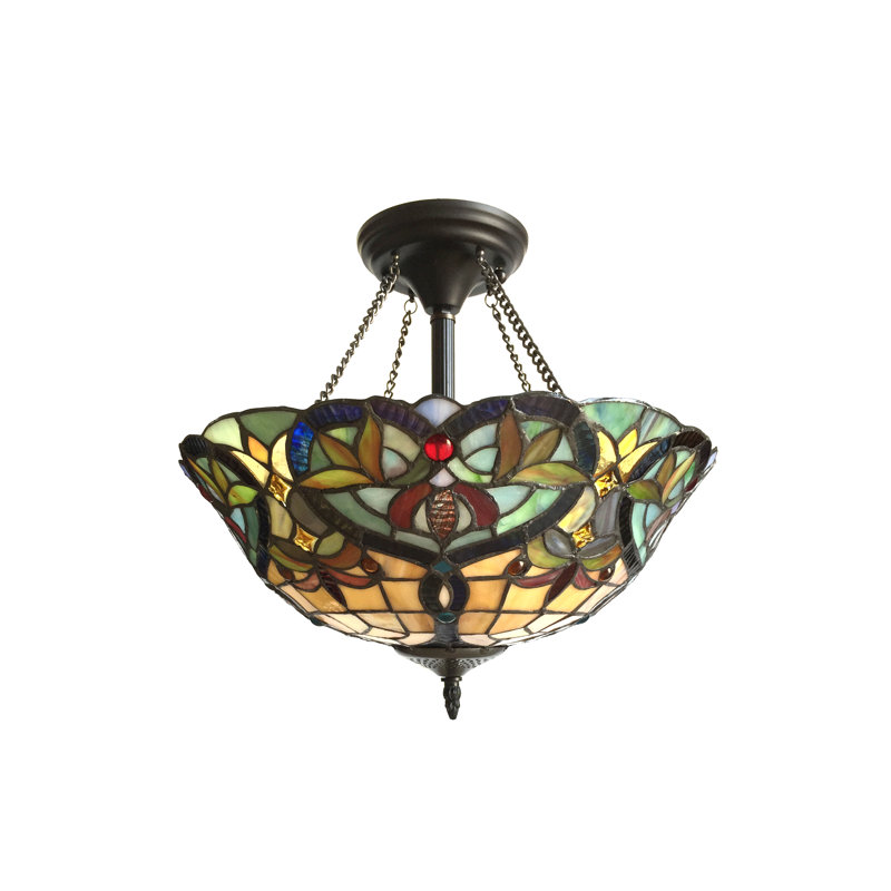 Laurie Glass Semi Flush Mount