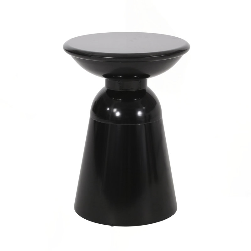 Outdoor Metal end Table, Black