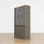 Armoire de salle à manger à grain de bois épais avec porte en verre et 3 tiroirs-2062316779