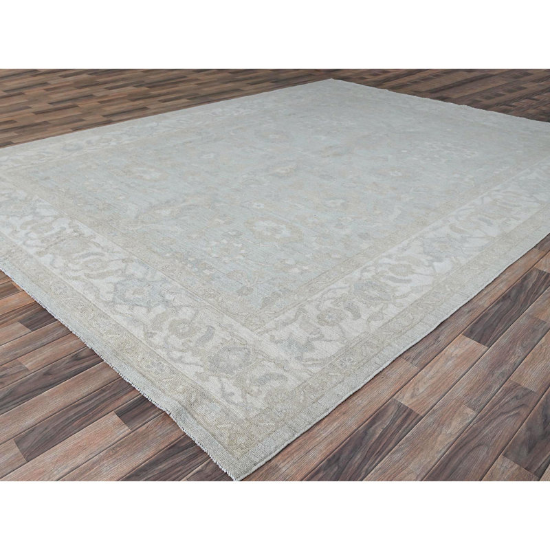 Tapis gris unique 9 pi 1 po x 12 pi Devannie