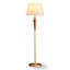 Blanc + brun noisette + tissu doré + bois massif + lampes sur pied en laiton