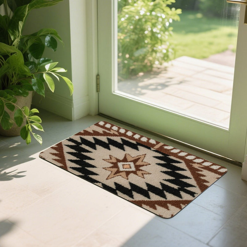 Paillasson Southwestern Tribal Star, 24 x 36, pour porte d'entrée