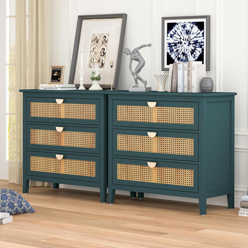 31 " W 3 - Drawer Dresser, Green