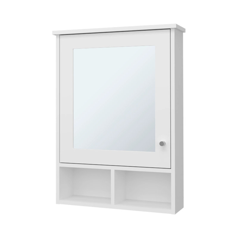 Pharmacie avec porte et miroir inclus, Blanc