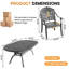 Ensemble repas de patio avec table ovale, coussins bleus inclus-94516822