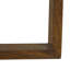 Table basse ronde de 38 po Fina, plateau en marbre véritable blanc, base à 3 pieds en bois de manguier brun naturel