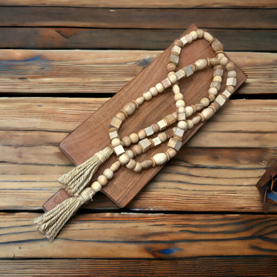 Boho Bead Garland-Natural