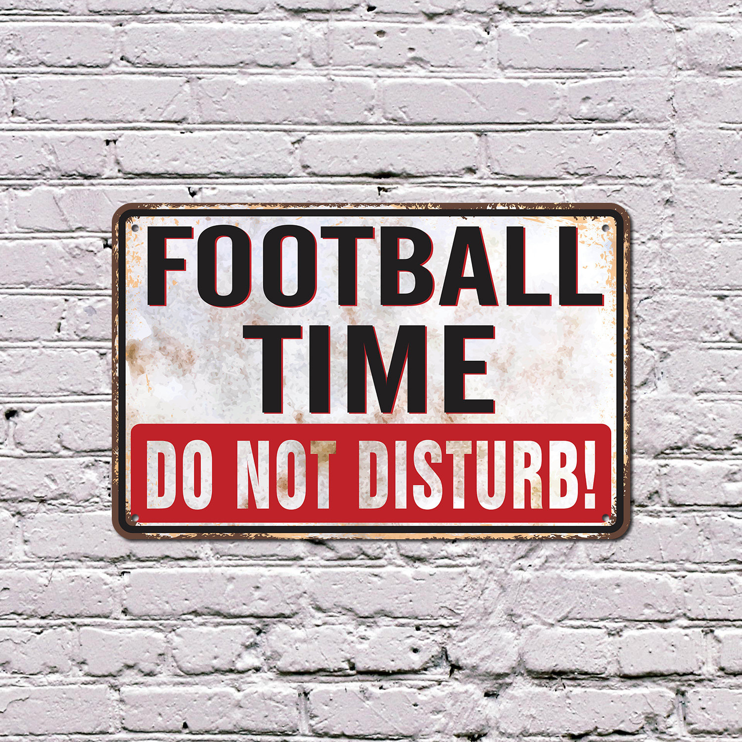 SignMission Football Time Do Not Disturb Vintage Style 13 Inch x 20 ...