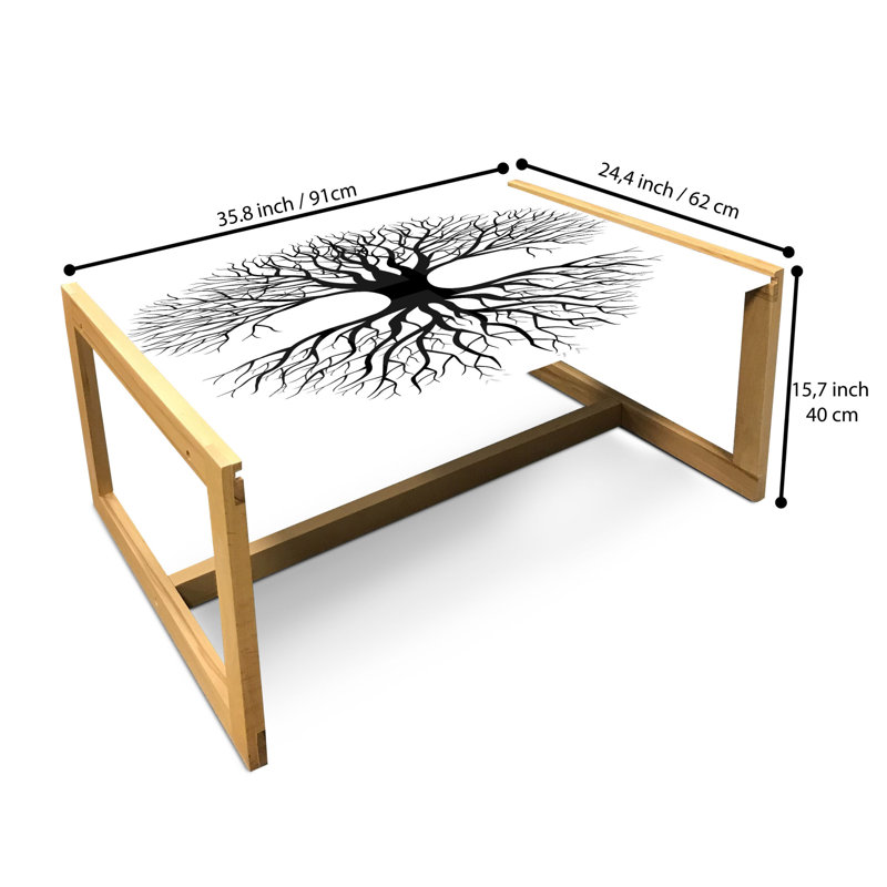 Jancarlo Sled Coffee Table, 90cm H x 62cm W x 40cm D