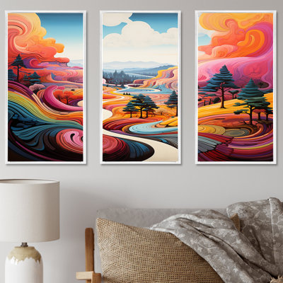 «Fantasy Food In Colorful Meadow 1», art mural prairie