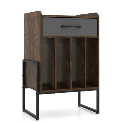 Record Player Stand Turntable Stand with Drawer & Record Holder Display Shelf by George Oliver