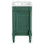Armoire de salle de bain de style français 18 po avec rangement, solution pour petit espace avec lavabo en céramique, tablette réglable, charnières à fermeture en douceur-1167605874