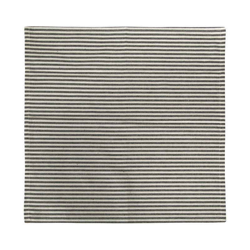 Cotton Stripe Dish Towel Kitchen Towel, Black/White