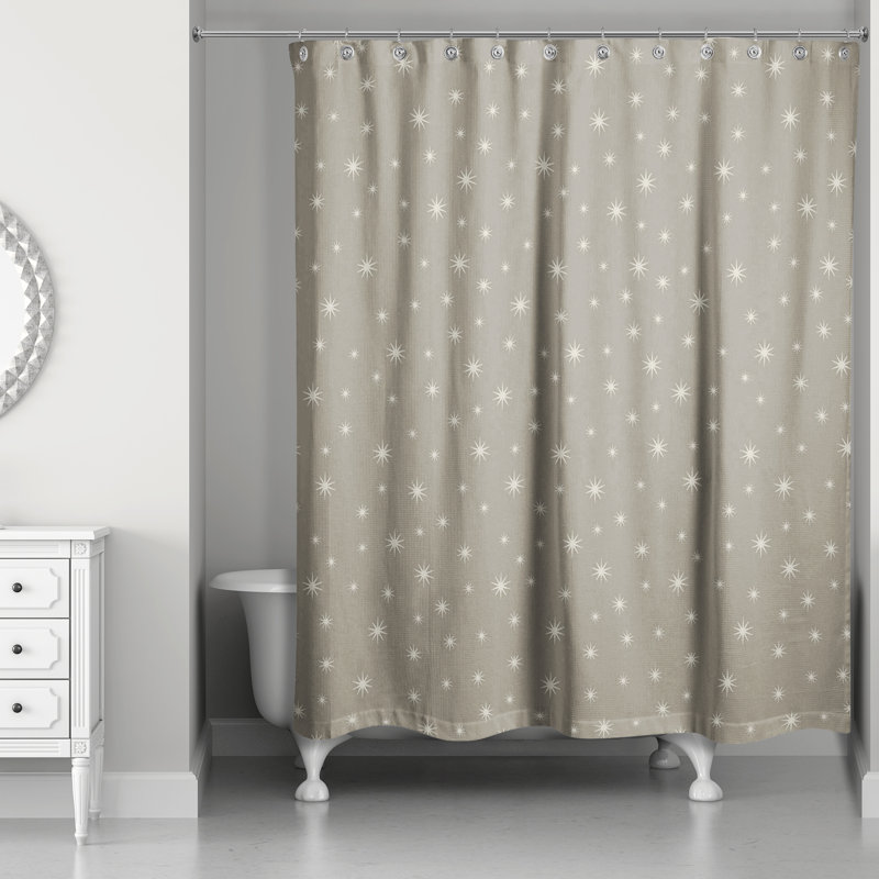 Rideau de douche simple Hosia, Gris