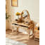 Ensemble de coiffeuse en rotin naturel