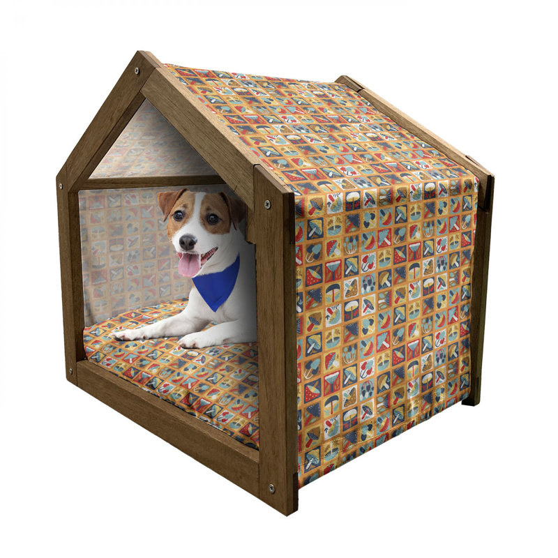 Niche pour chien en bois rose, H 25,59 po x l 29,53 po x P 21,65 po