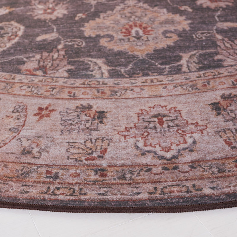 Tucson Performance Machine Washable Oriental Rug, Round 6'