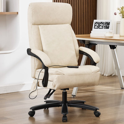 Calene High Back Executive Office Chair, Ergonomic Design Thick Cushion Desk Chair, PU Leather Adjustable Swivel Chair for Home & Office