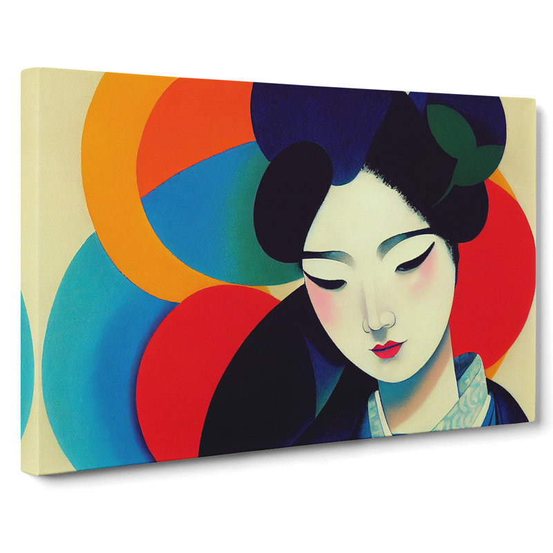 Geisha - Wrapped Canvas Print, 35cm H x 50cm W x 3cm D