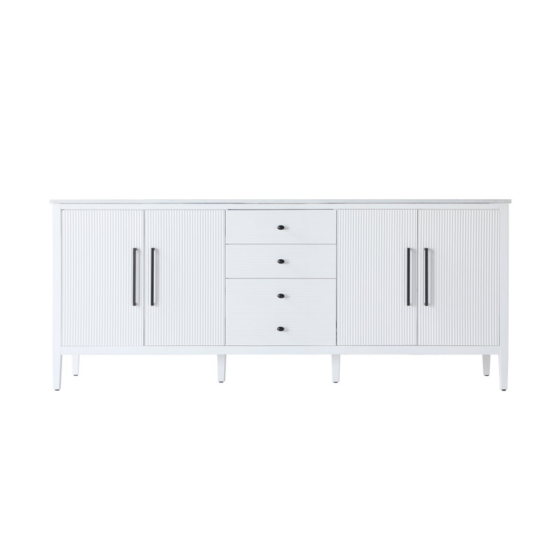 Meuble-lavabo double 84 po, Blanc
