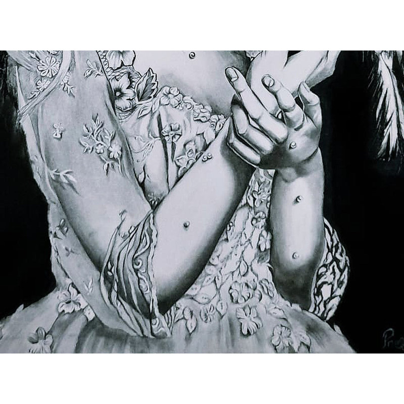 Icône de modèle - Croquis au crayon | Peinture de Pragga Majumder