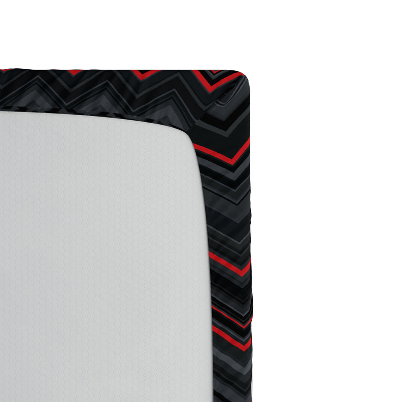 Microfiber Chevron Fitted Sheet, Twin Fitted Sheet