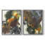 Impression encadrée orange-verte I-Premium - prête à être accrochée - aucun clou requis - aucun clou requis-326785809-326785819