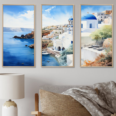 Greece Santorini Coastal View I - Greece Wall Art