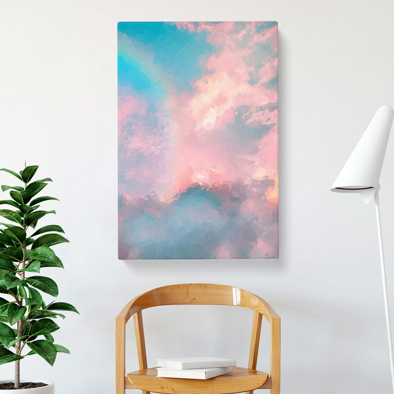 Rainbow Clouds In Abstract - Wrapped Canvas Print, 91cm H x 60cm W x 3cm D