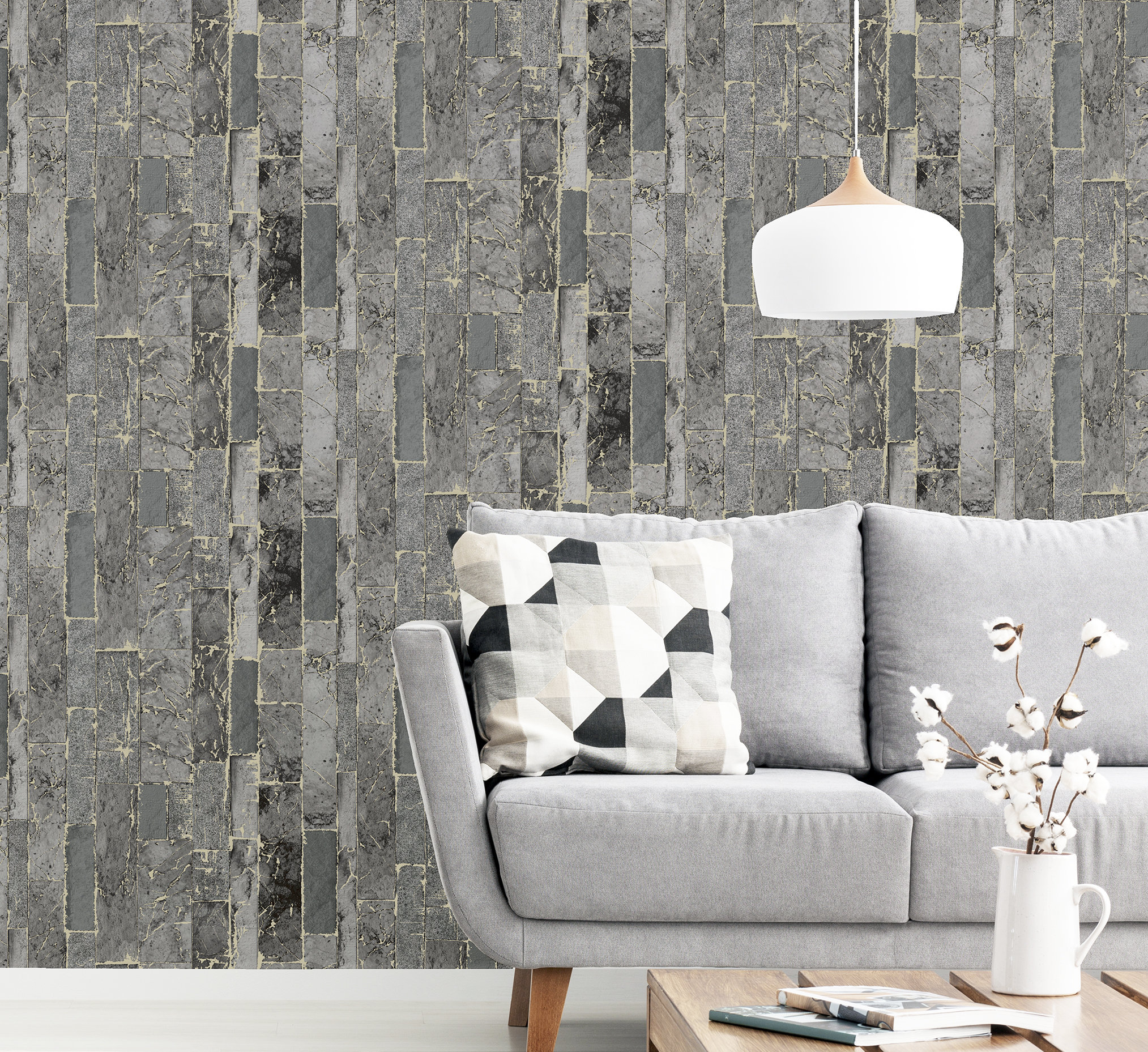 Contemporary wallpaper - KINTSUGI - Fromental - nature pattern / printed /  handmade