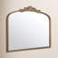 Miroir arqué 40 po x 31 po de style classique et cadre d'inspiration baroque pour le salon-96443538-70077139