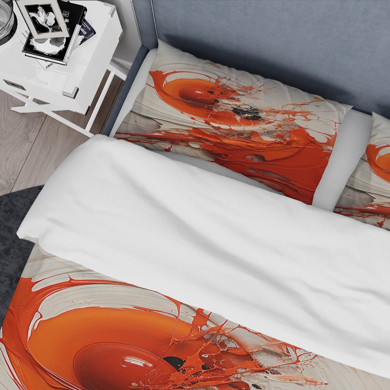 Ensemble de housse de couette Red Spiral Chaos Unleashed - Abstract Collages