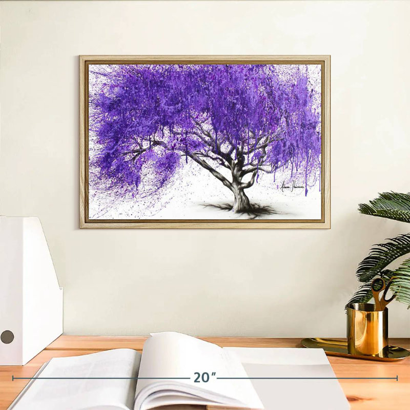 Rendez-vous au Jacaranda, Cadre flottant en bois naturel, 13 po x 9 po