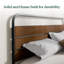 Sana Low Profile Metal Bed Frame with Wood Details-1026488594-1026488605