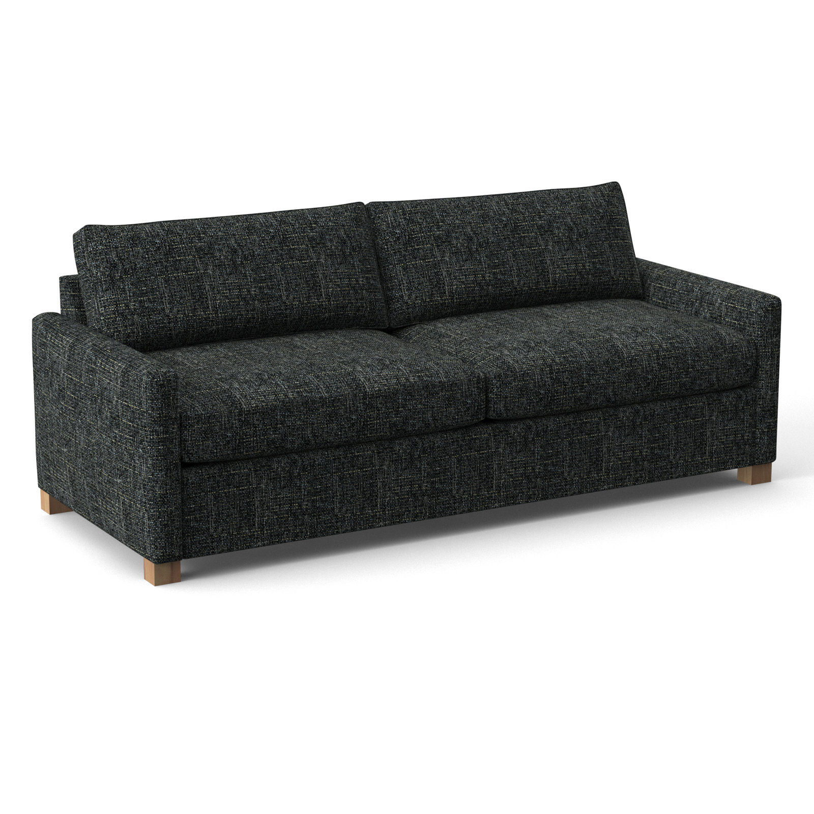 Louisa 87'' Square Arm Sofa Bed, Connelly Crow Performance Tweed