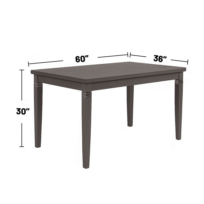 Dasher 6 Piece Wood Dining Set, Grey, Light Gray/Gray, Light Gray/Gray, Gris