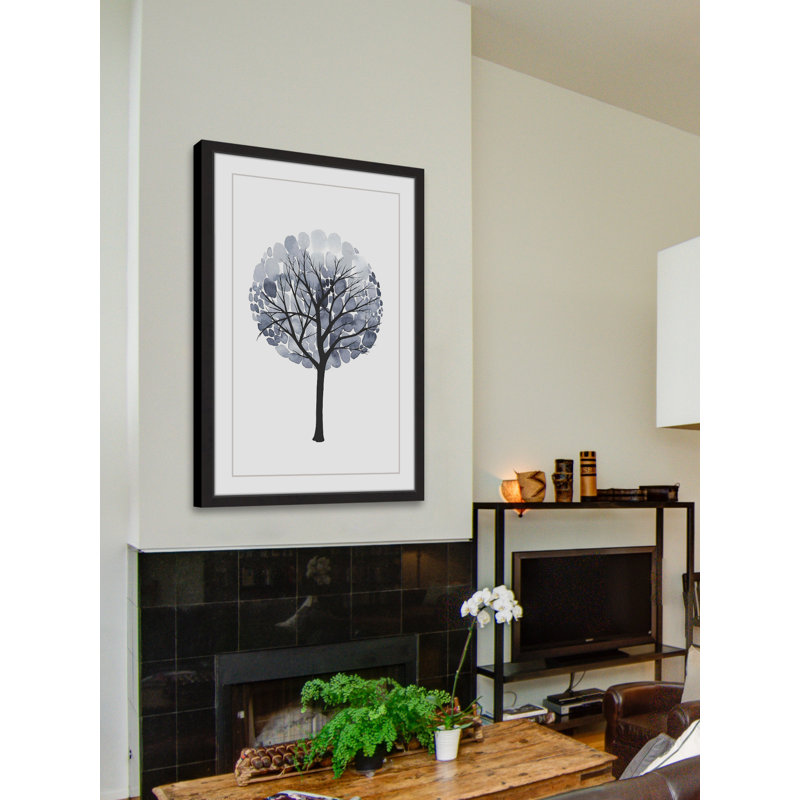 «Midnight Elm I», reproduction d'art encadrée, H 36 po x l 24 po