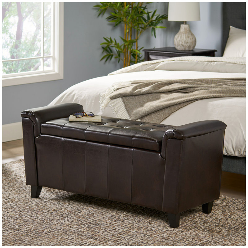 ALDEN ARMED STORAGE BENCH