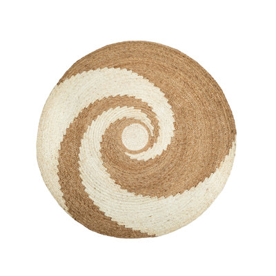 Tapis rond en jute