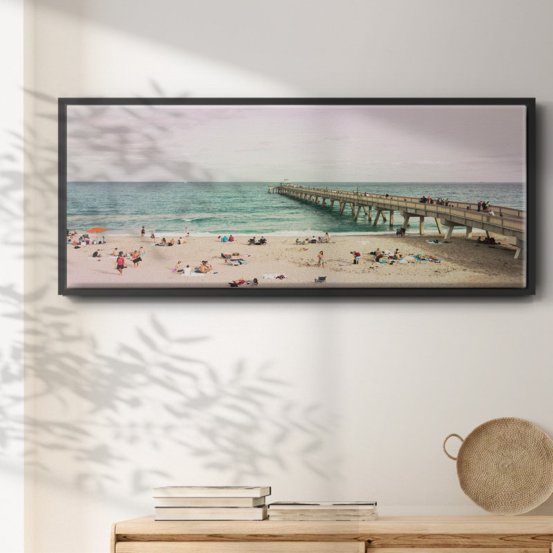 Deerfield Beach- Framed Canvas, 8" H x 20" W